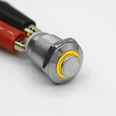 Small 8mm 10mm Metal Push Button Switch 4pin LED Latching Momentary Waterproof