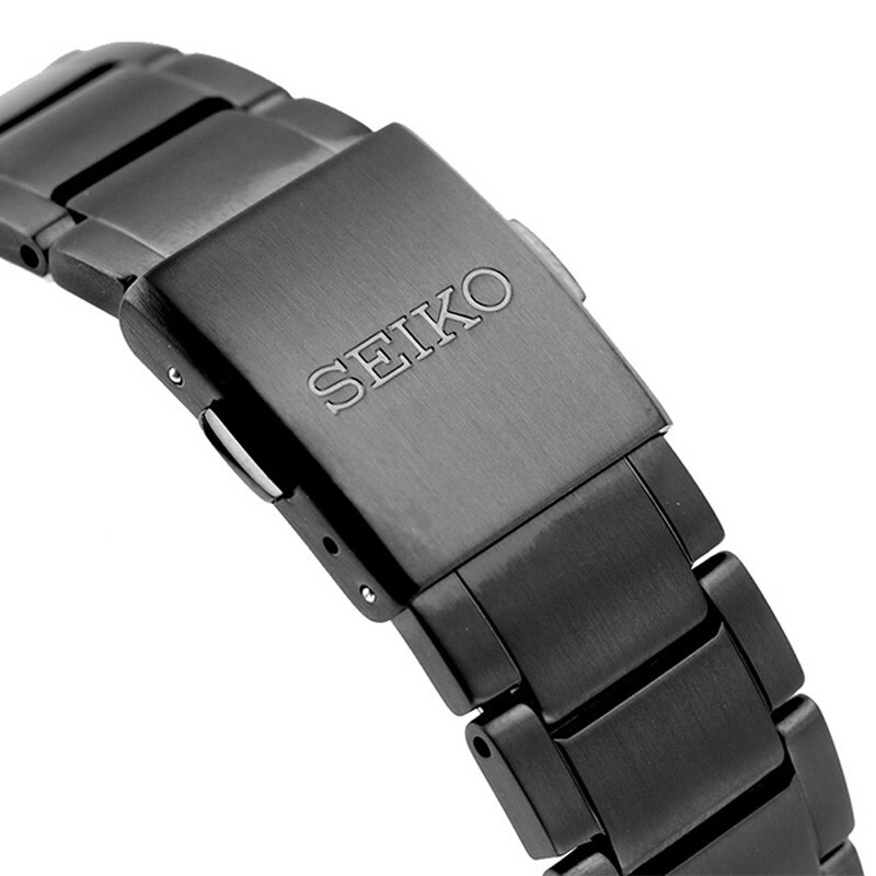 Pre-owned Seiko Selection Sbtm333 Total Black Titanium Solar Atomic Radio Men Watch Japan