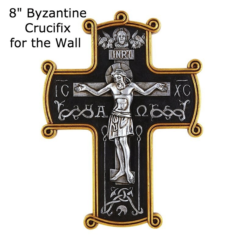 6' x 8' x 7/8" Byzantine Crucifix in Solid Resin,