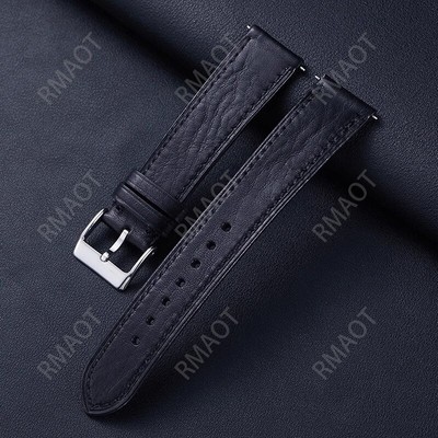 19mm Leather Watch Band Men Real Watch Strap Handmade For Omega Speedmaster