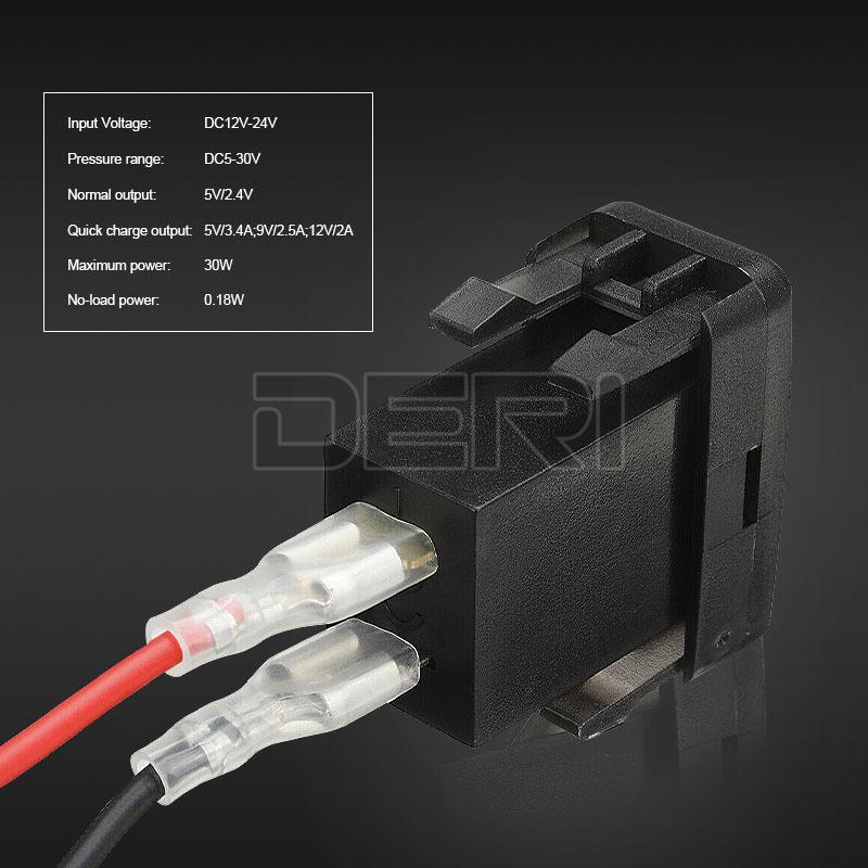 USB Car Charger Socket Type-C QC3.0 Port Voltmeter For Toyota Tacoma FJ Cruiser