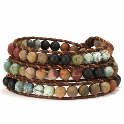 7 Chakra Natural Stone Healing Beads Bracelet Crystal Bangle Women Jewelry Gift