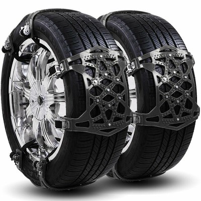 6x Stabile Schneeketten Schneekette Anfahrhilfe Schnee Eis Reifen Spikes Kette