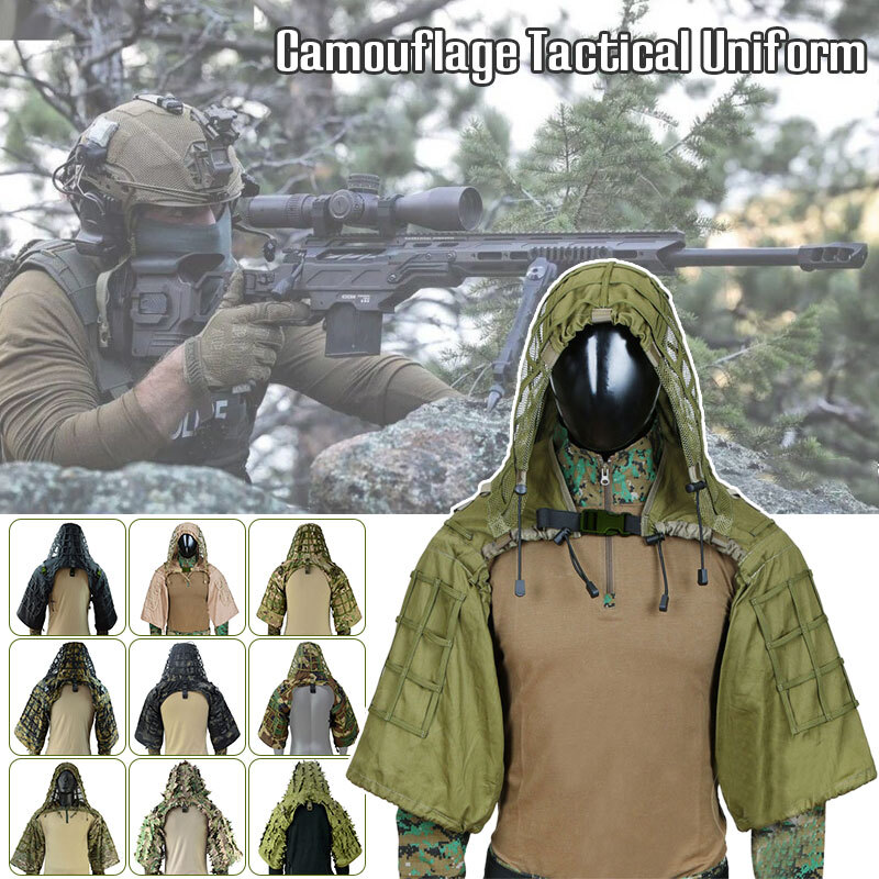 個人装備 NOVRISH Ghillie Jacket M/L Modular 3D Ghillie Suit