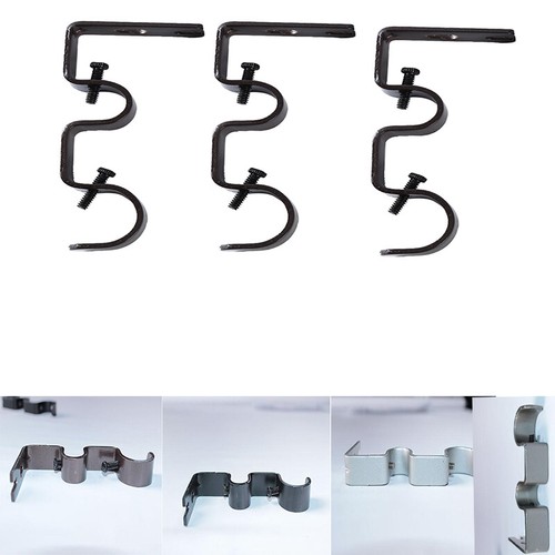 Window Hardware Iron Double Curtain Rod Pole Holder Drapery