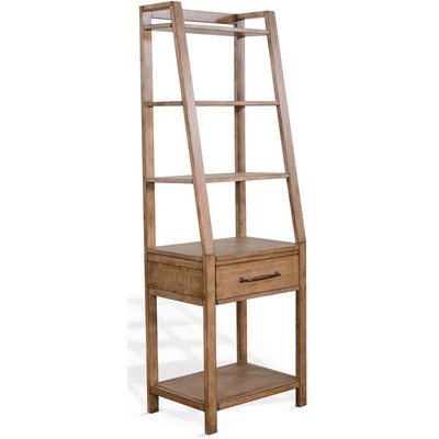 Pemberly Row 72" 1-drawer Wood Entertainment Pier in Taupe B