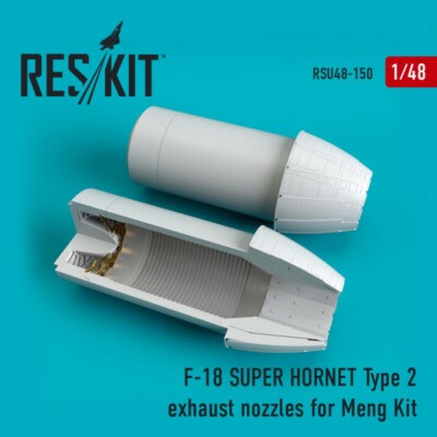 Reskit RSU48-0150 F-18 SUPER HORNET Type 2  exhaust nozzles for MENG model 1/48