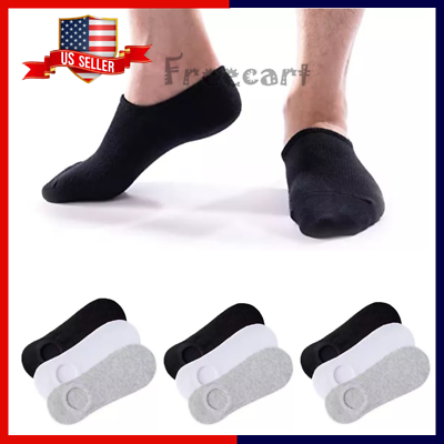 Lot 12 Pairs Mens No Show Socks Low Cut Anti-slid Casual Invisible Liner  Socks