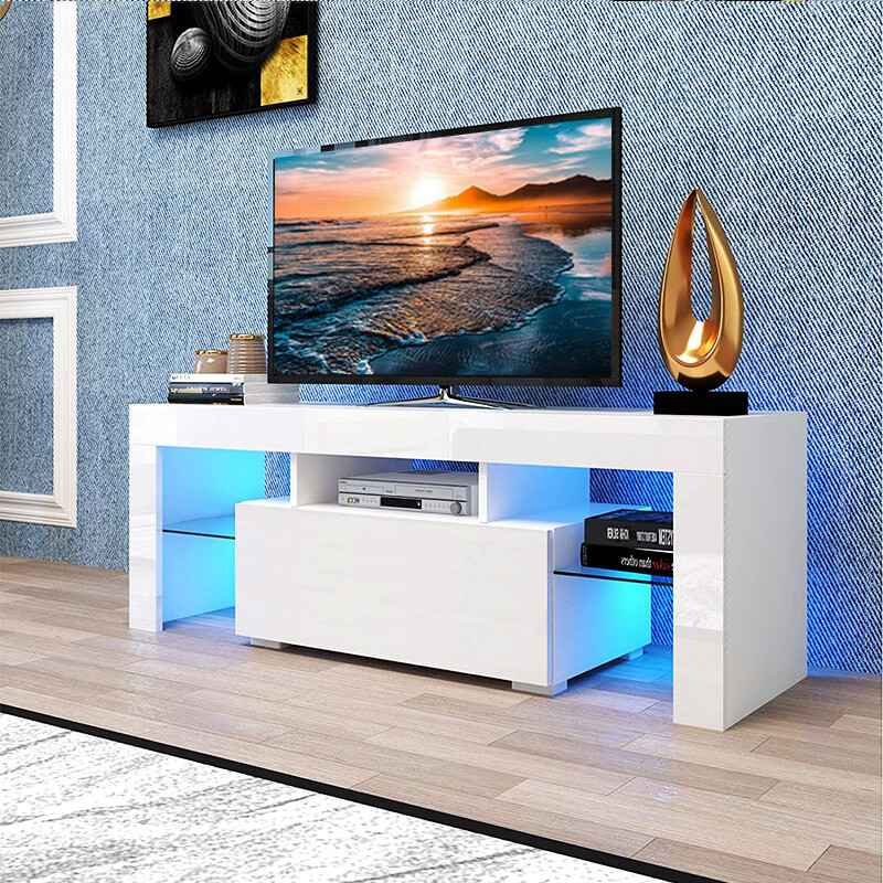 Cabinet Media Console For 55 In Tv With Drawer