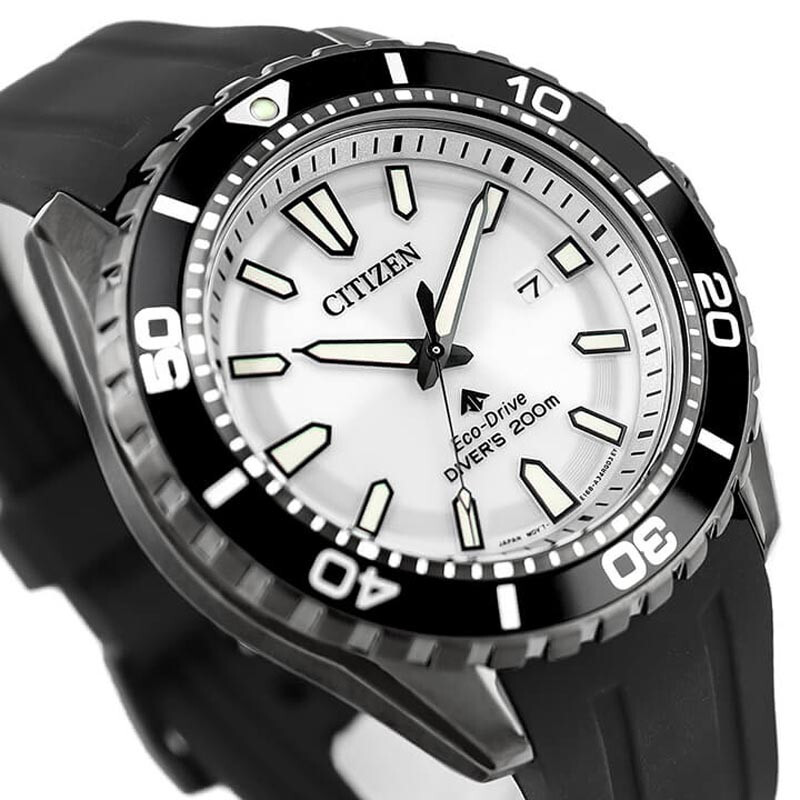 Pre-owned Citizen Promaster Marine Bn0197-08a Eco-drive Solar Diver 200m Men Watch Box