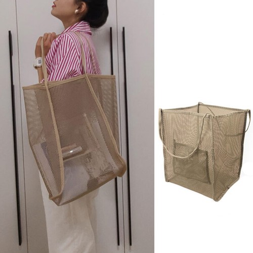 Nylon Mesh Beach Bag Women UltraLarge Capacity Tote Bags Shopping Bag