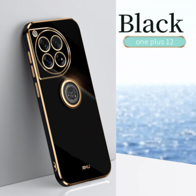 Electroplated TPU Soft Ring Stand Phone Case For OnePlus 12R 11 10 9 ACE 2V  3V