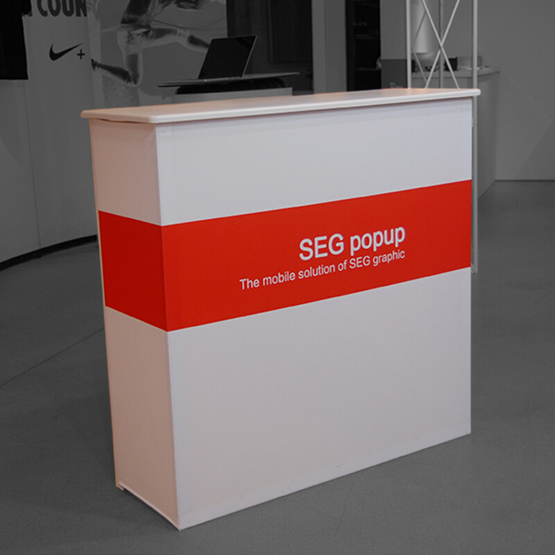 39 Seg Pop Up Counter Custom Trade Show Display Banner Stand