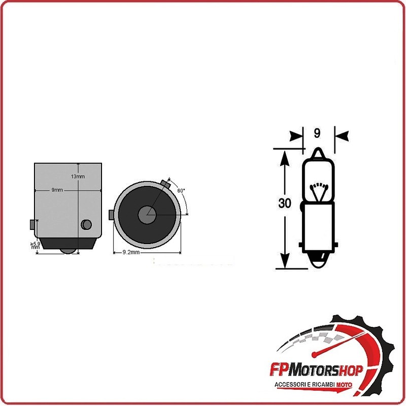 LAMPADA LAMPADINA H21 12V 21W BAY9S ALOGENA PERNI DISASSATI PER AUTO MOTO