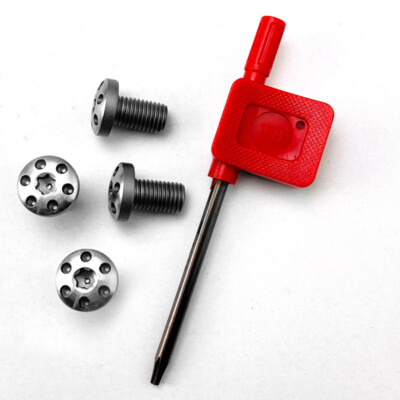 CNC 416 Stainless Steel Custom Screws w/ T8 Torx Keys For 1911 Grips Model B