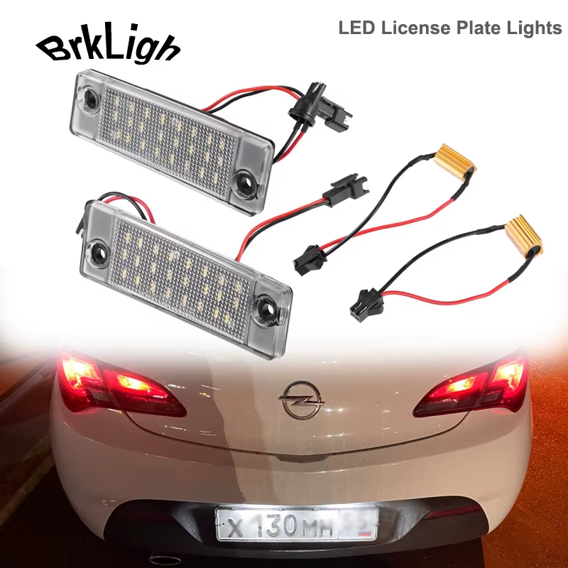 2Pcs For Chevy Chevrolet Captiva 2006- LED Number License Plate Lights Lamps For