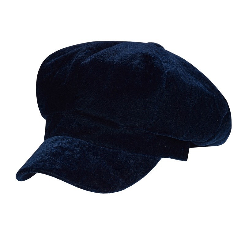 Women Velvet Baker Boy Cap Gatsby Newsboy Beret Flat Cap  display picture 1
