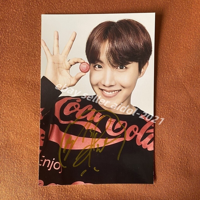 Pre-owned BTS JK JUNG KOOK V SUGA JIN JIMIN Autographed Signed Photo 4*6 K-POP