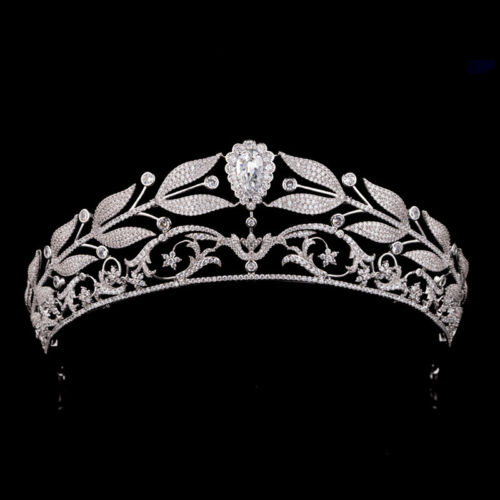 Luxury All CZ Cubic Zirconia Classical Queen Wedding Party Princess Tiara Crown