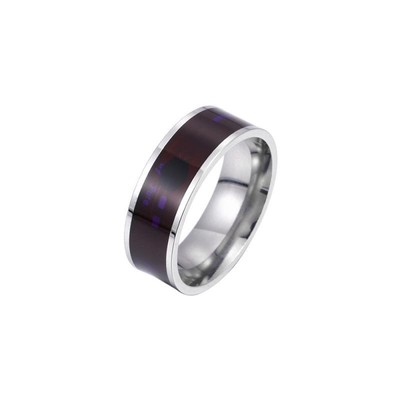 1~6PCS Fashion Men's Wear NFC Smart Ring Stainless Steel Pay Finger Digital Ring