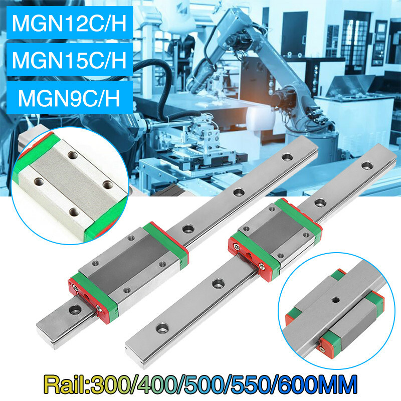 100-800mm MGN12H MGN9H MGN15H Linearführung Linearschienen+Block Für 3D Drucker.
