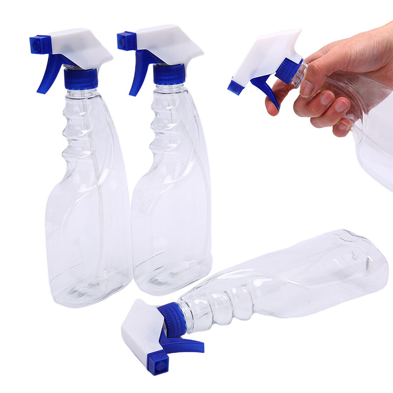500ml Empty Spray Bottle Transparent Plastic Liquid Dispenser Shampoo BoC_m$