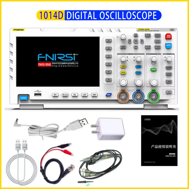 1014D Digital Oscilloscope, 2-in-1 Dual Channel Input Signal Generator Desktop O