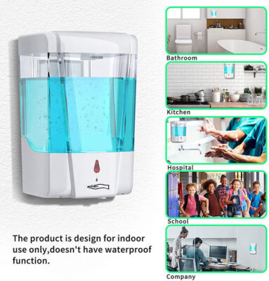 Automatic Liquid Soap Dispenser 700ML Handfree Touchless IR Sensor Wall Mount
