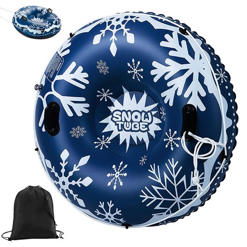 Aufblasbare Schlitten für Erwachsene Kinder Schneereifen Snow Tube mit Griffen