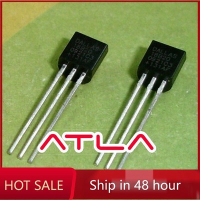 50 PCS DS18B20 TO-92 18B20 Programmable Resolution 1-Wire Digital Thermometer
