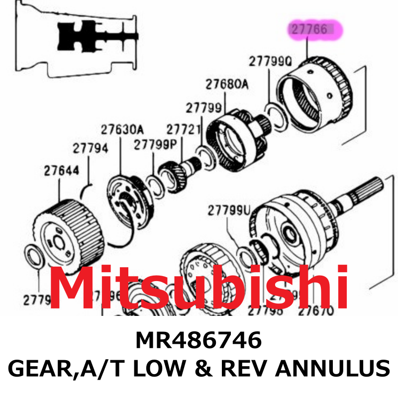 M NEW】Mitsubishi Genuine Triton Challenger GEAR,A/T LOW & REV