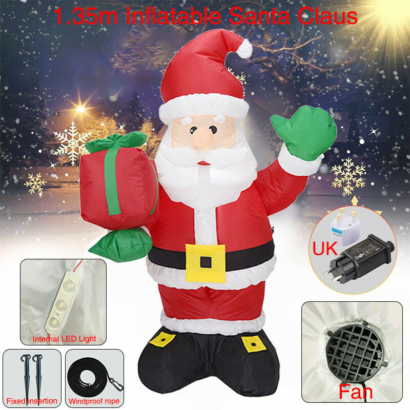 Christmas Uk Santa Claus Father Inflatable Garden Outdoor