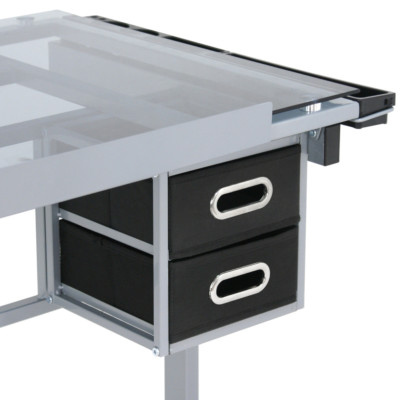 Adjustable Rolling Drawing Drafting Table Tempered Glass Art Craft Work Station