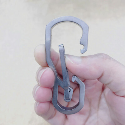 Tiremet Titanium Outdoor Camping Tool Carabiner Spring Belt Clip Key chain KG09T