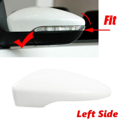White Left Side For 2012-2016 VW CC VW EOS Scirocco Door Wing Mirror Cover Cap