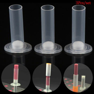 3Pcs/Set Lipstick Mould Easy Canned Plastic Mold Diy Lip Balm Tools Makeup To:yq