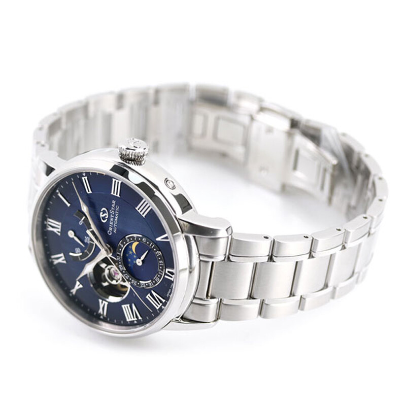 Pre-owned Orient Star Rk-ay0103l Automatic Mechanical 22 Jewels Moon Phase Men`s Watch