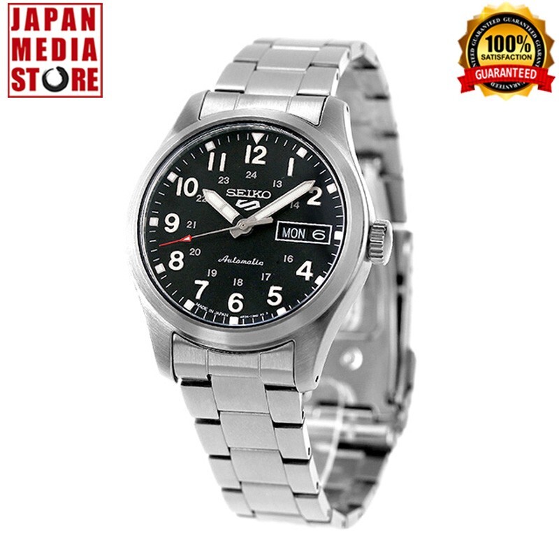 Pre-owned Seiko 5 Sport Sbsa197 Black Dial Automatic Mechanical Stainless Steel Men Watch