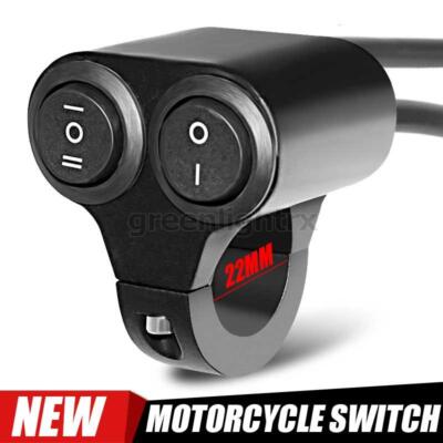 7/8'' Motorcycle ATV Dual Button On Off Switch Handlebar Headlight Fog Spot Light