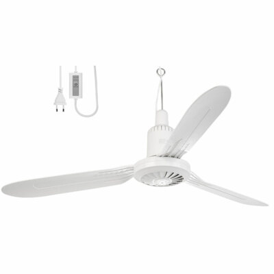Sichler Mobiler XXL-Decken-Ventilator, 3 Flügel, Timer, Haken, 105 cm, 20 W