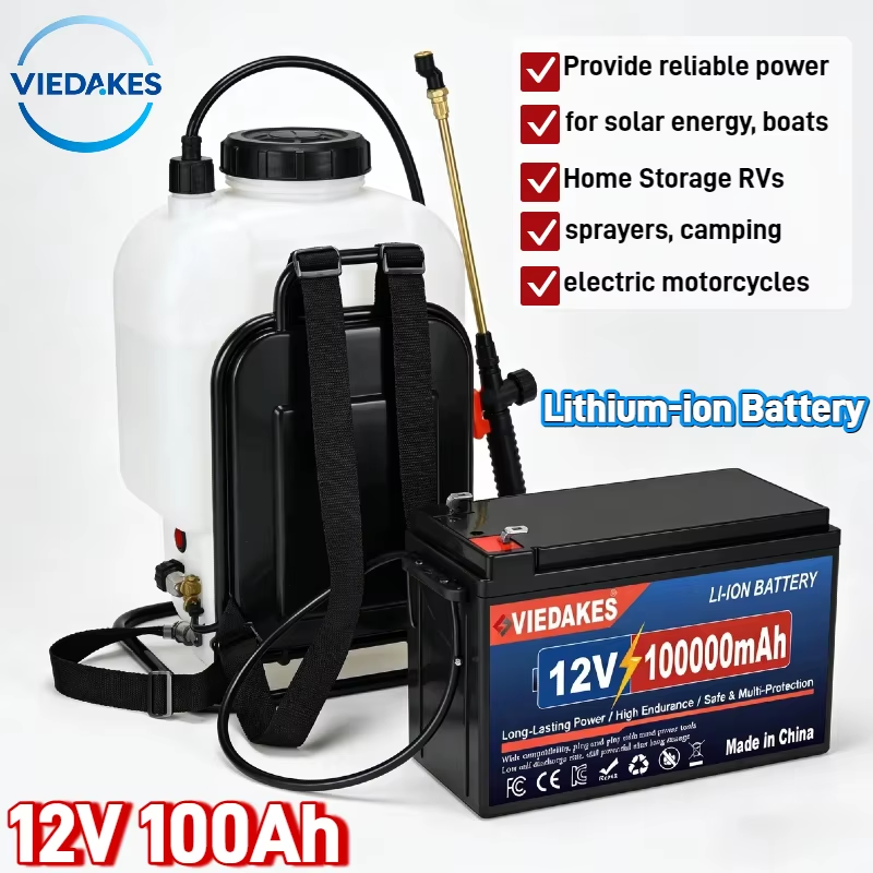 Deep Cycle 12V LiFePO4 Battery 100Ah - High-Discharge Rate for sprayers Trolling
