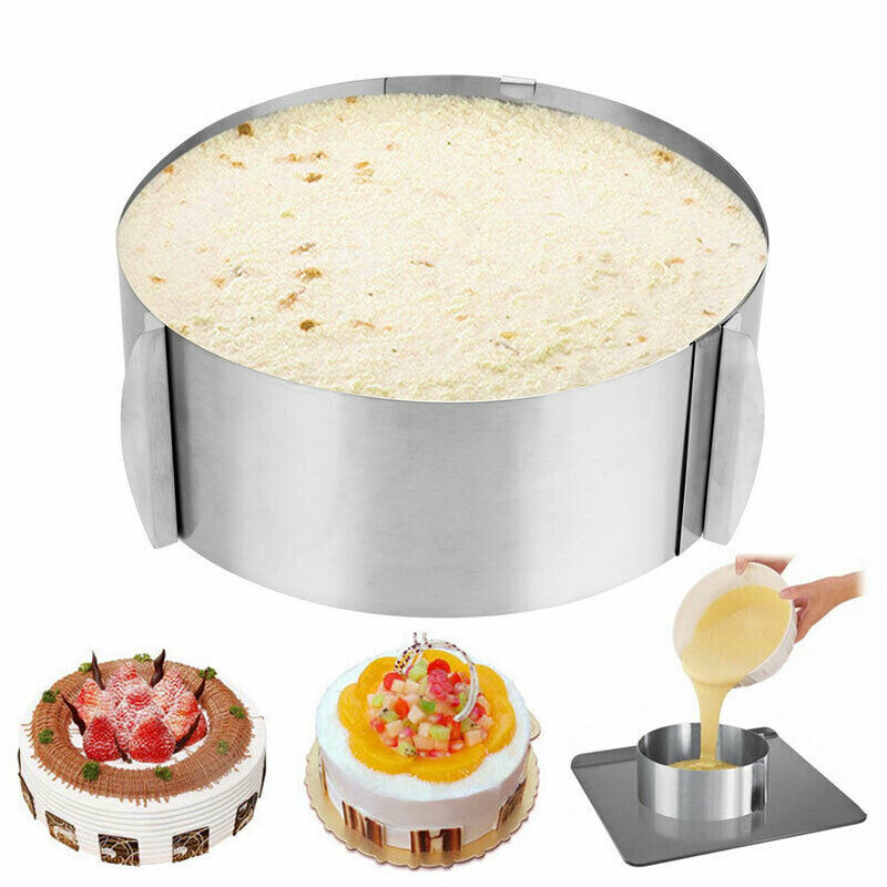 6"-12" Einziehbare Kuchenringe Mousse Kuchen Pasta Schimmel Fuer Hausmannskost