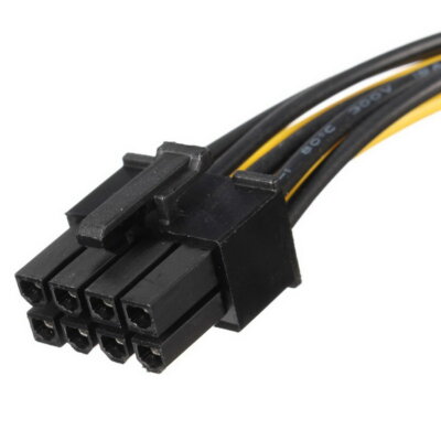 Dual 4 Pin Molex IDE to 8 Pin PCI Express Power Cable PCI-E Adapter
