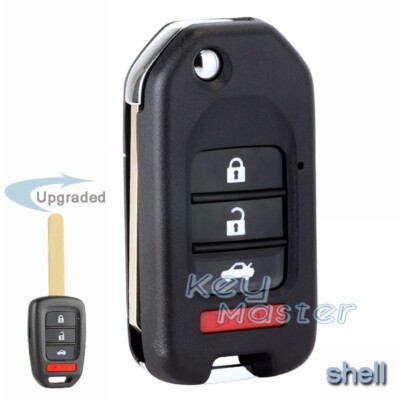 Upgraded Flip Remote Key Shell Case Fob for Honda Accord Civic C-RV MLBHLIK6-1TA