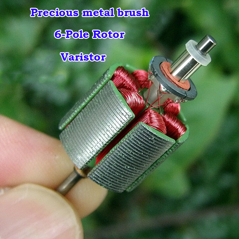 DC 12V 10000RPM 6Pole Rotor 24mm Mini RK370CA Electric Motor 23mm