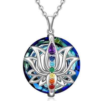 7 Chakra Necklace Lotus Nacklace Yoga Chakra