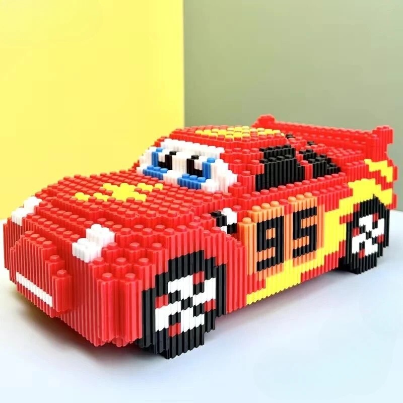 Cars Lightning McQueen 3D DIY Micro Building Blocks Set Blocks