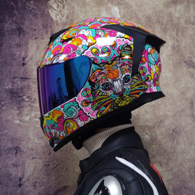 DOT Approved Motorcycle Helmet Men Women Full Helmet Double lens Motor Helmet