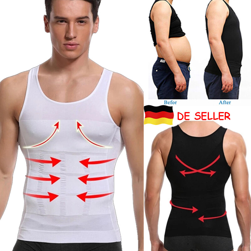 Männer Kompressionsunterwäsche Tops figurformendes Unterhemd Sports Mieder Shirt