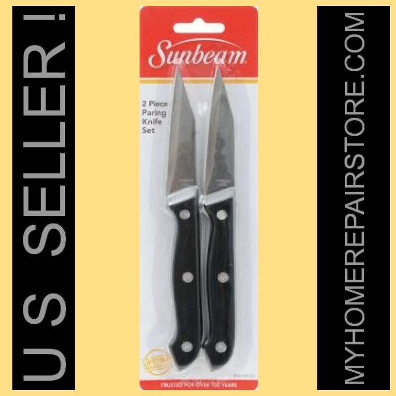 SUNBEAM 3 INCH PARING KNIVES —2 KNIFE SET—RIVETED HANDLE